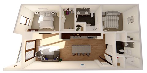 Charlotte1 Floor Plan at RoCo Apartments, Fargo, North Dakota 5801