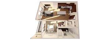 Elwood Floor Plan at RoCo Apartments, Fargo, ND 58102