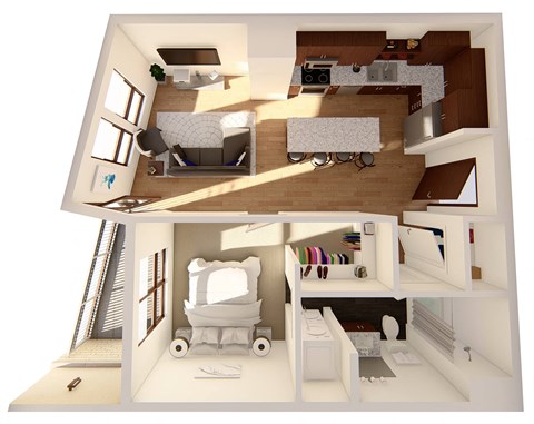 Elwood Floor Plan at RoCo Apartments, Fargo, ND 58102