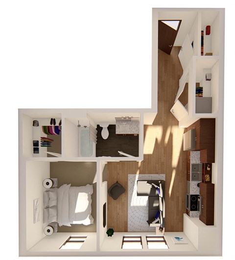 Sterling Floor Plan at RoCo Apartments, Fargo, ND 58102