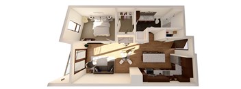 Verona Floor Plan at RoCo Apartments, Fargo, North Dakota 58102