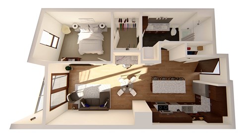 Verona Floor Plan at RoCo Apartments, Fargo, North Dakota 58102