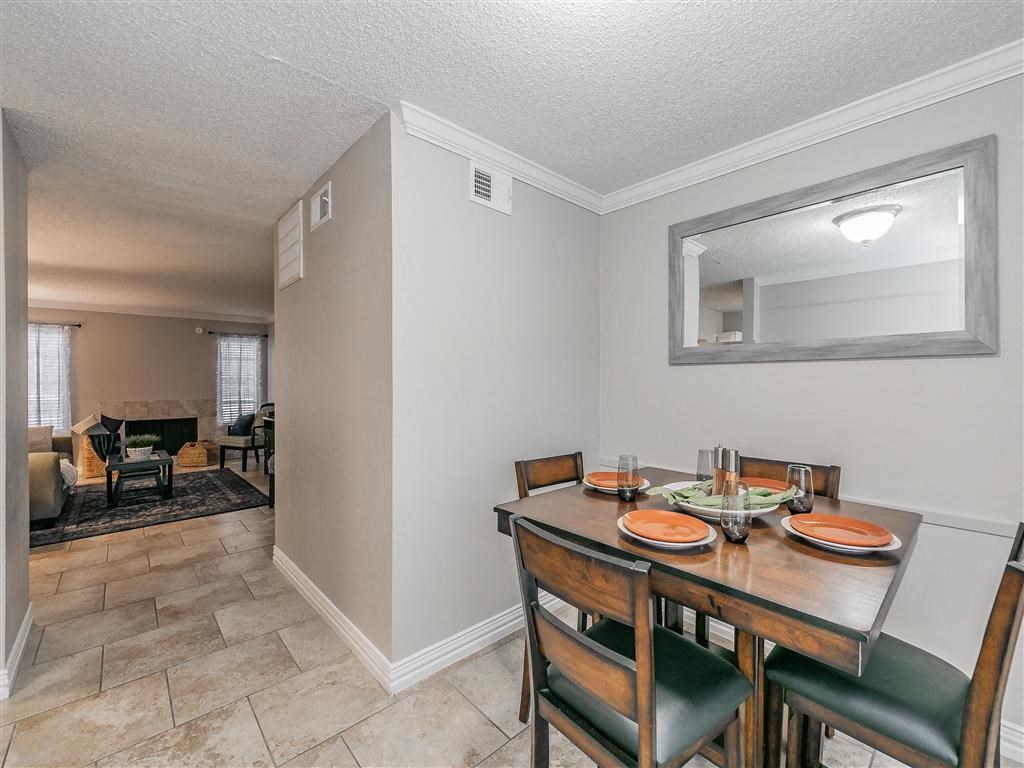 Dining area with four-seat table