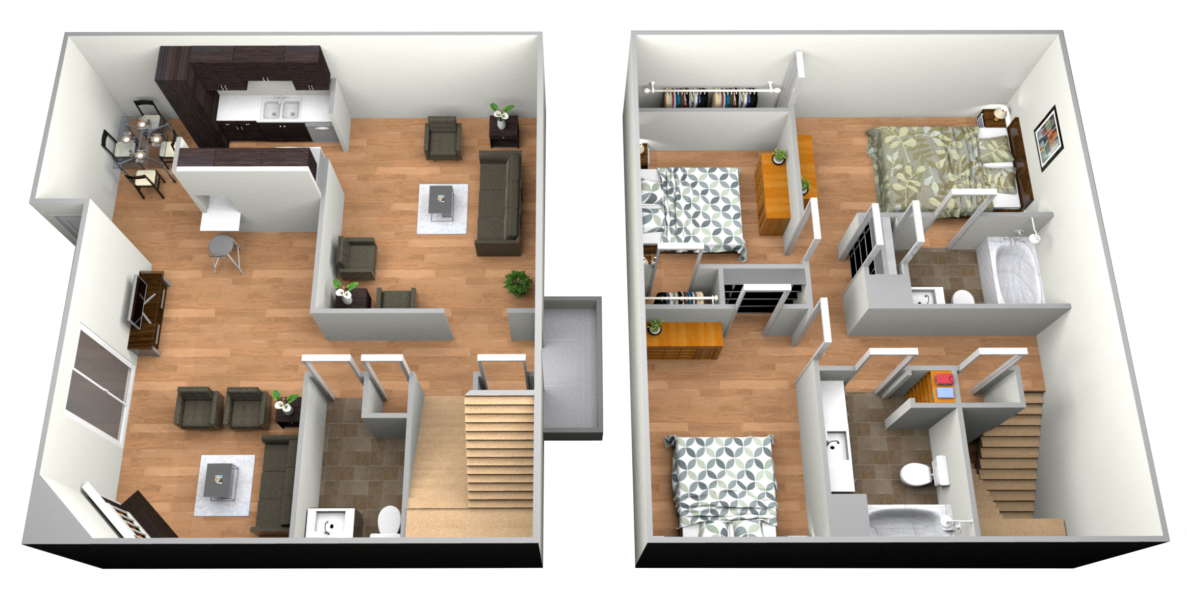 3 Bedroom 2.5 Townhome