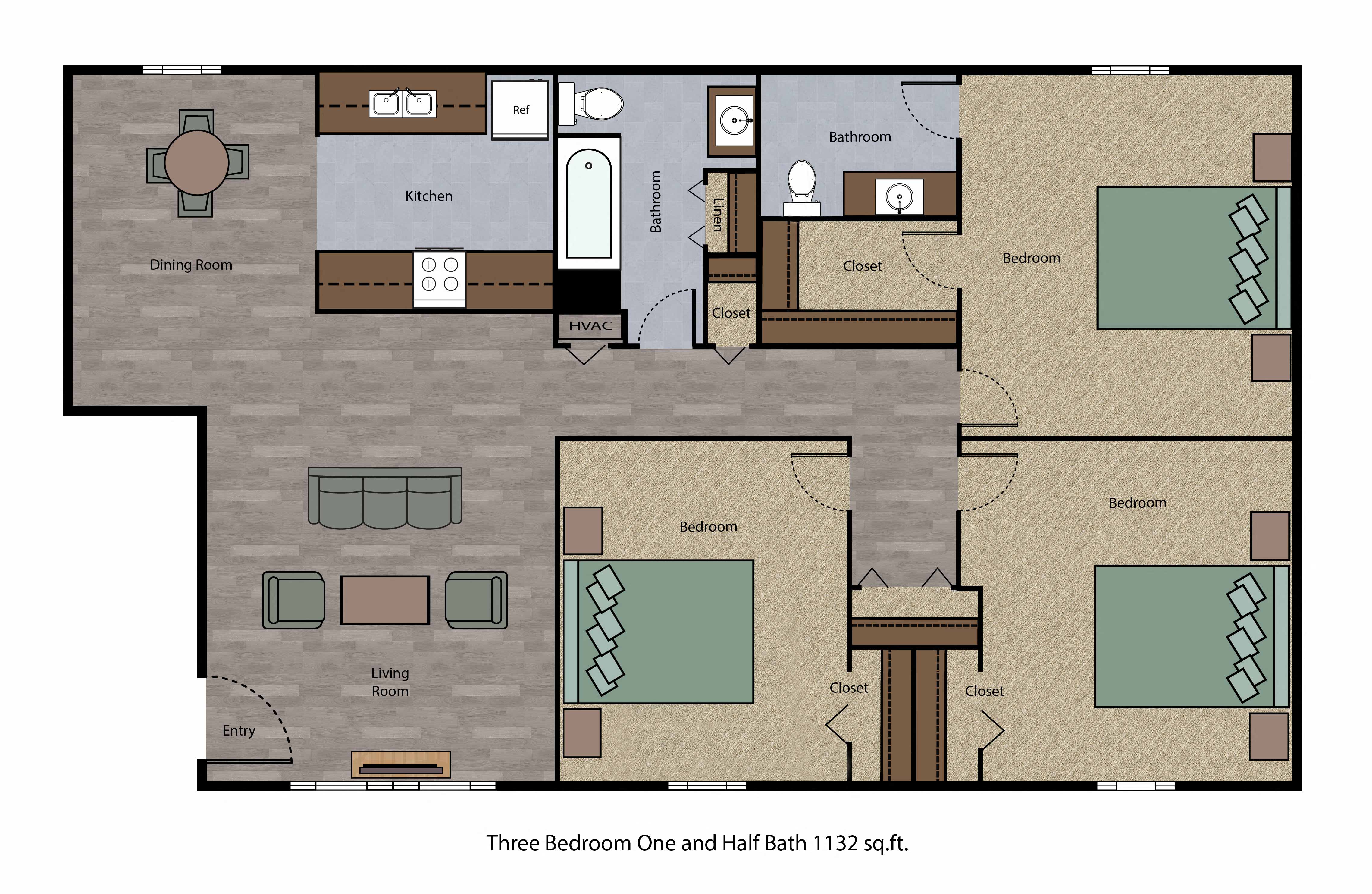 Three Bedroom