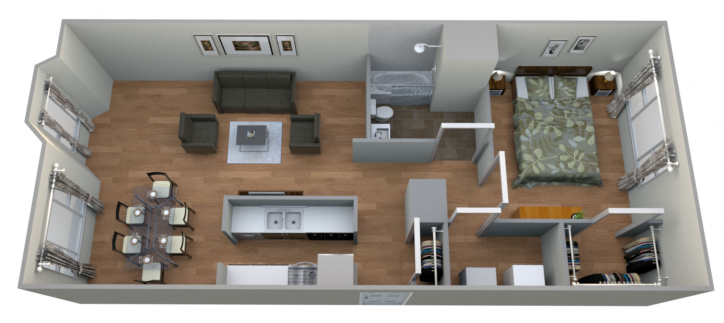 Rose - 1 Bedroom w/ 1 Bath