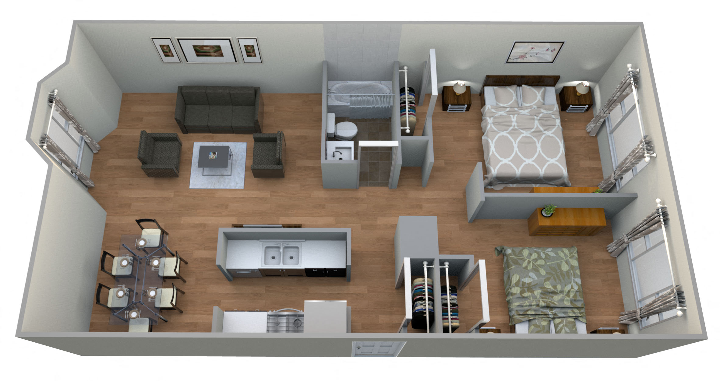 Marigold - 2 Bedroom w/1.5 Baths