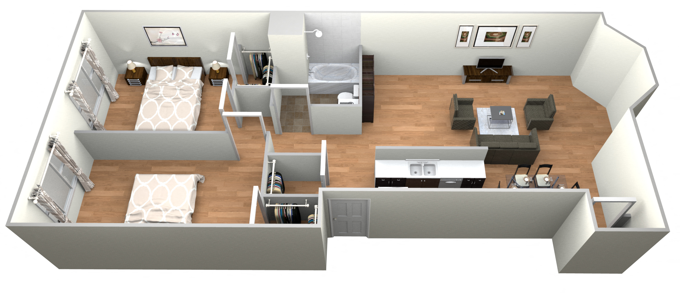 Gardenia - 2 Bedroom w/ 1 Bath