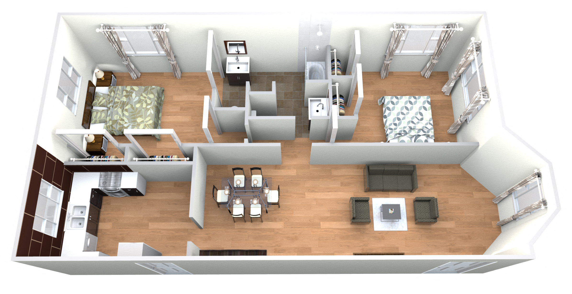 Azalea - 2 Bedroom w/ 1.5 Baths