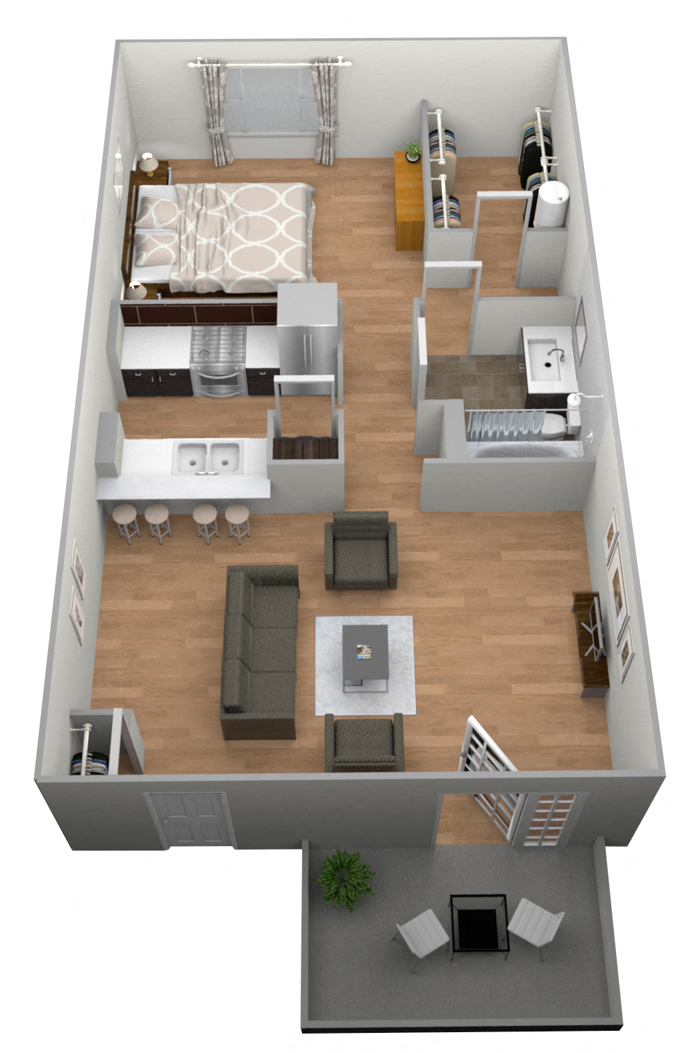 Sabal Palm - 1 bed 1 bath