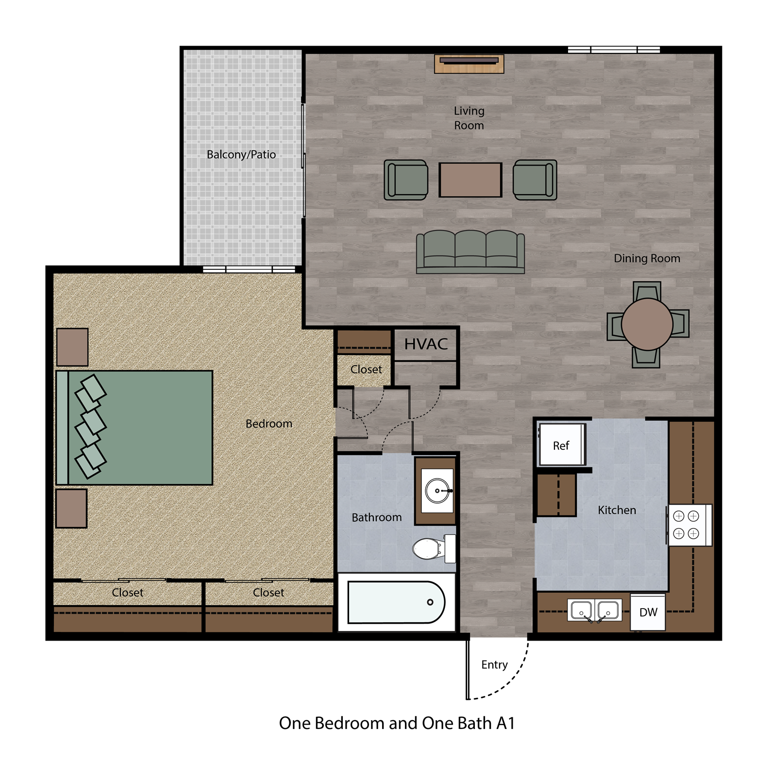 One Bedroom One Bath