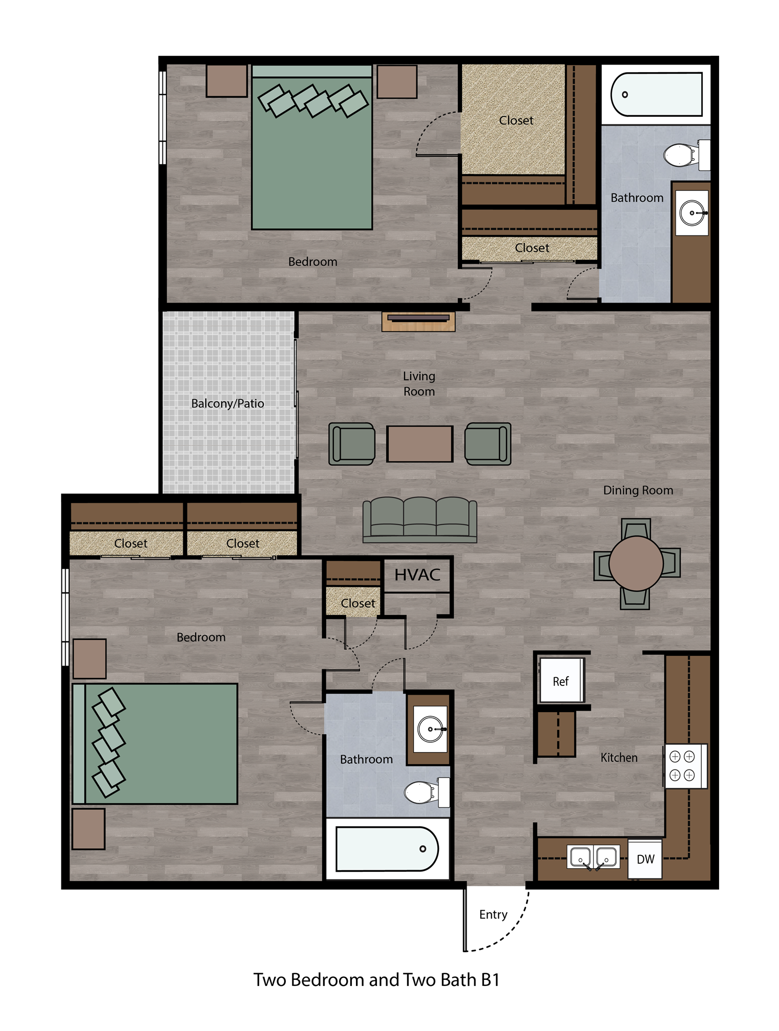 Two Bedroom Two Bath
