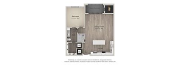 Admiral One Bed One Bath Floor Plan at Mayfaire Flats, Wilmington, NC, 28405