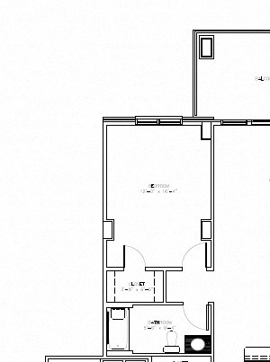 Floor plan of a 1 bed, 1 bath apartment at Amesbury Gate in Bedford, NS