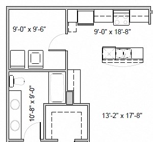 Floor plan of a 2 bed, 2 bath apartment at Amesbury Gate in Bedford, NS