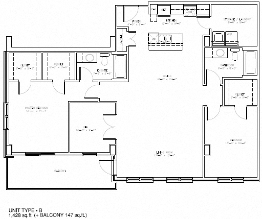 Floor plan of a 2 bed, 2 bath apartment at Amesbury Gate in Bedford, NS