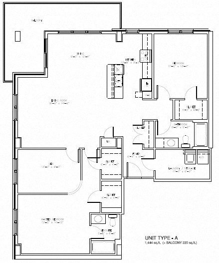 Floor plan of a 2 bed, 2 bath apartment at Amesbury Gate in Bedford, NS