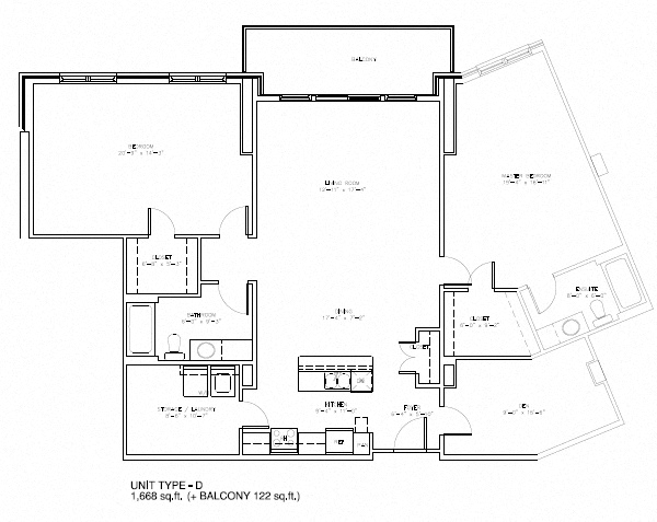 Floor plan of a 2 bed, 2 bath apartment at Amesbury Gate in Bedford, NS