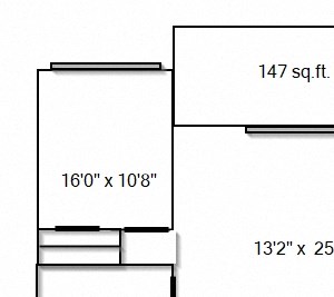 Floor plan of a 2 bed, 2 bath apartment at Amesbury Gate in Bedford, ON