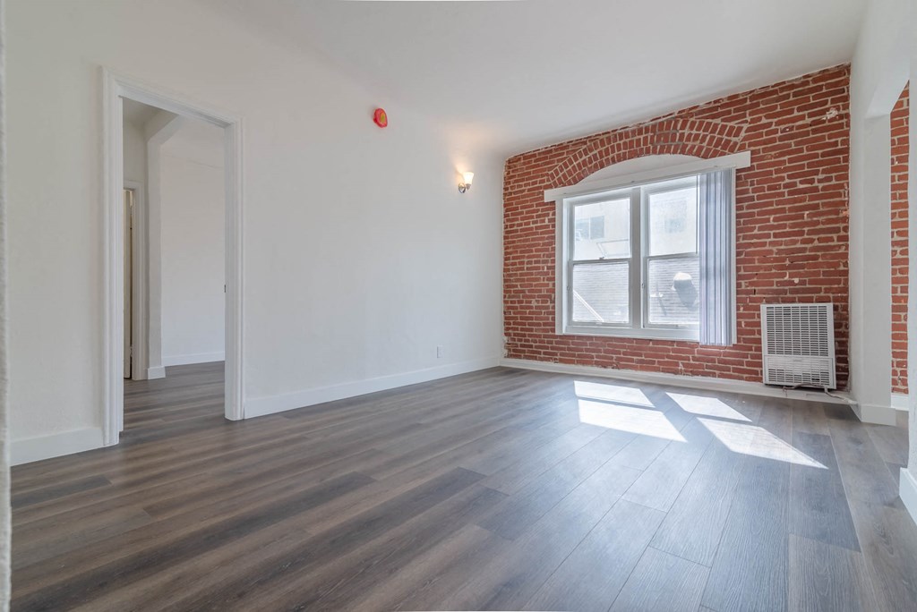 Brick wall and window view