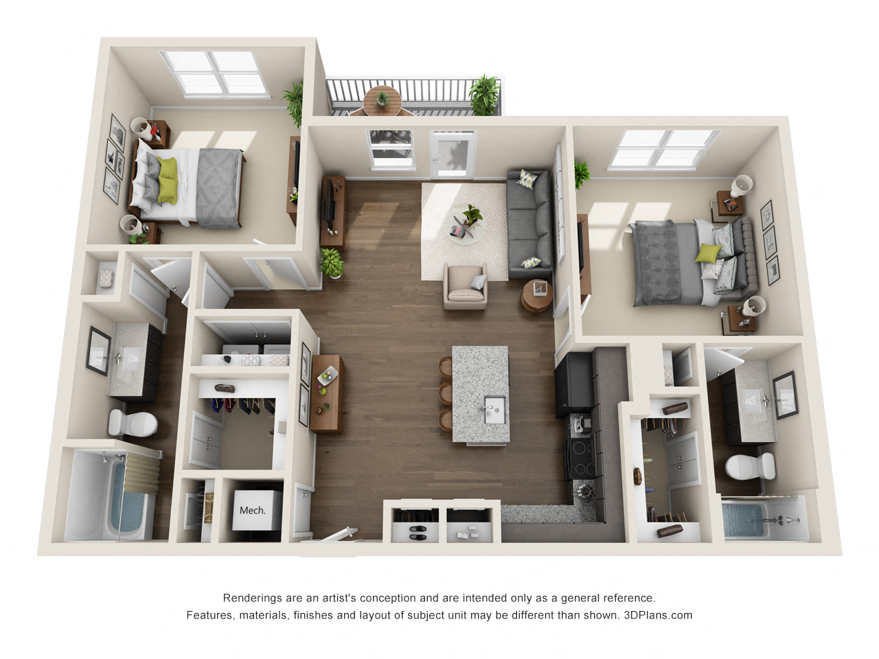 1, 2 & 3 Bedroom Apartments in San Antonio TX | Viridian | Floor Plans