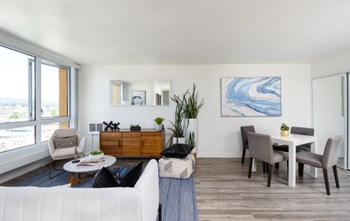 Living Room and Dining Table at Merritt on 3rd