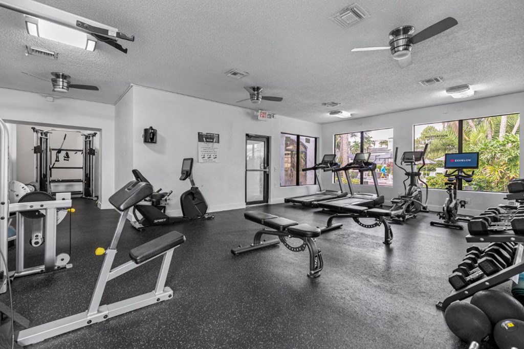 the gym at the apartments for rent