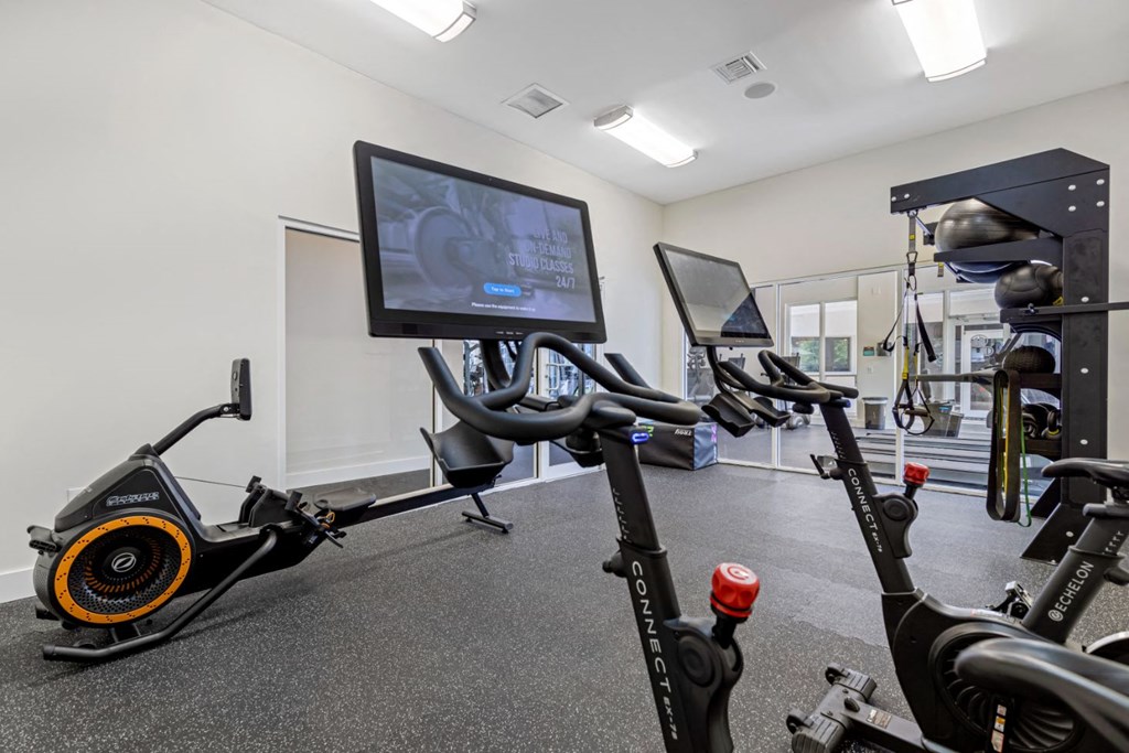our gym is equipped with state of the art equipment including elliptical bikes and weights