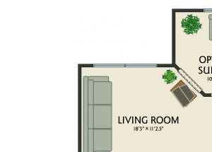 One bedroom one bathroom A1 Floorplan at Parks at Crossroads Apartments in Cary NC