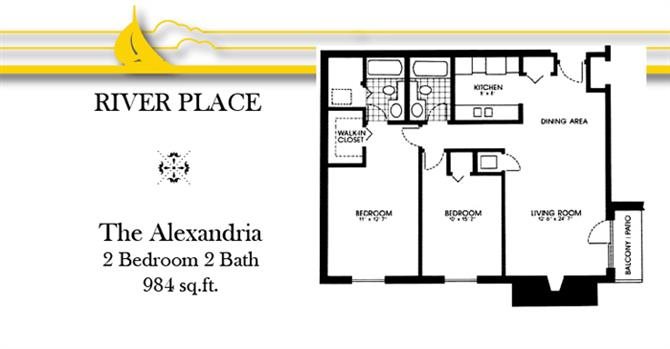 Floor Plans of River Place Apartments in Oshkosh, WI