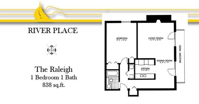 Floor Plans of River Place Apartments in Oshkosh, WI