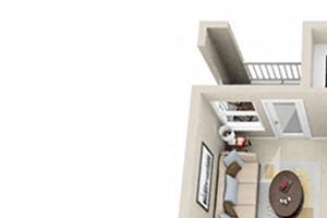 1 bedroom floor plan | Carrington at Barker Cypress Cypress TX