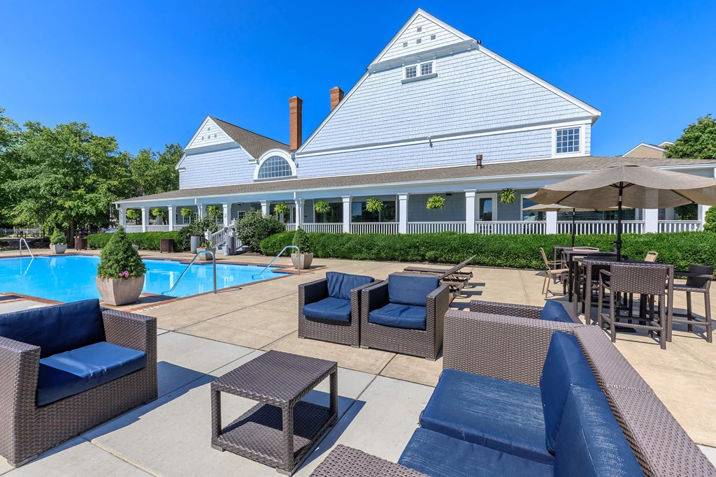 the pool and patio area at the resort at governors residence