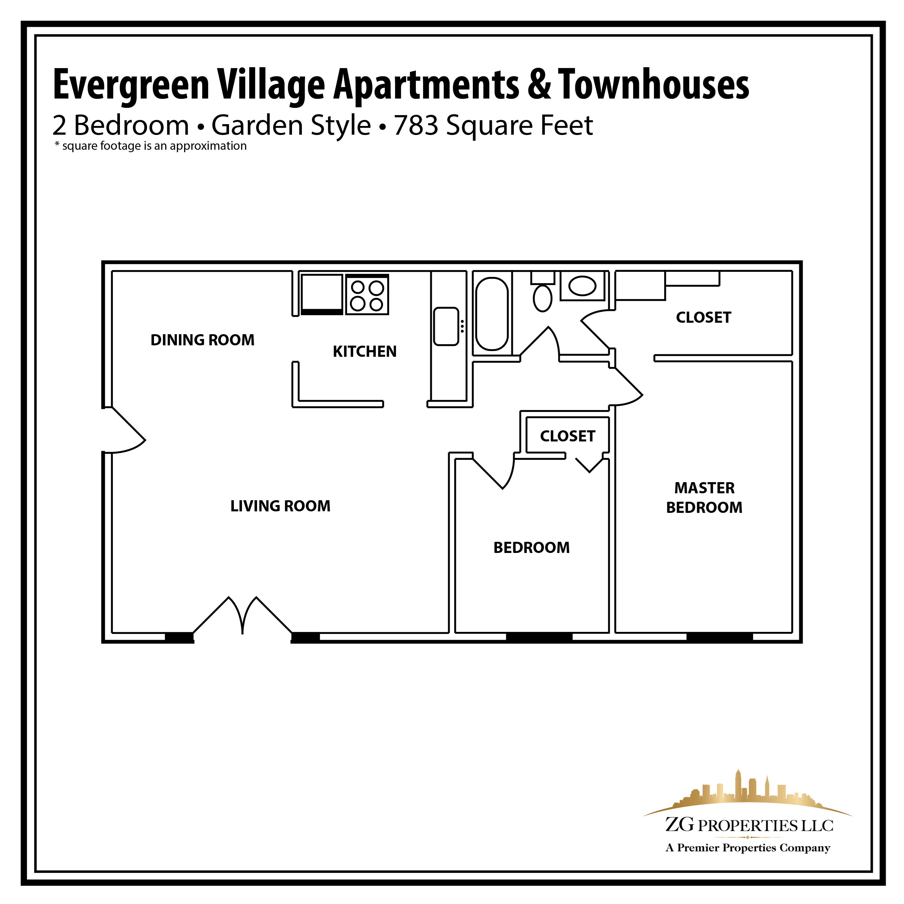 Floor Plans of Evergreen Village Apartments & Townhouses