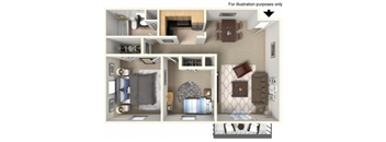 2 bedroom 1 bathroom at Valley York Apartments, Parma Heights, OH, 44130