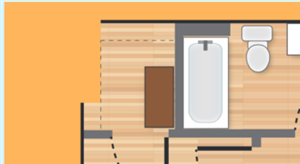 Off-campus apartment floor plan Student apartments in University City floor plan