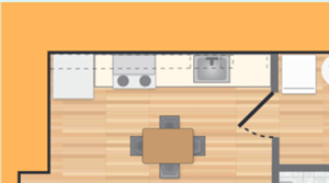 Off-campus apartment floor plan Student apartments in University City floor plan