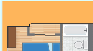 Off-campus apartment floor plan Student apartments in University City floor plan