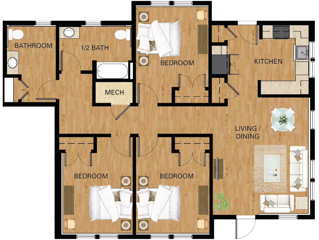 3 Bedroom - Flat