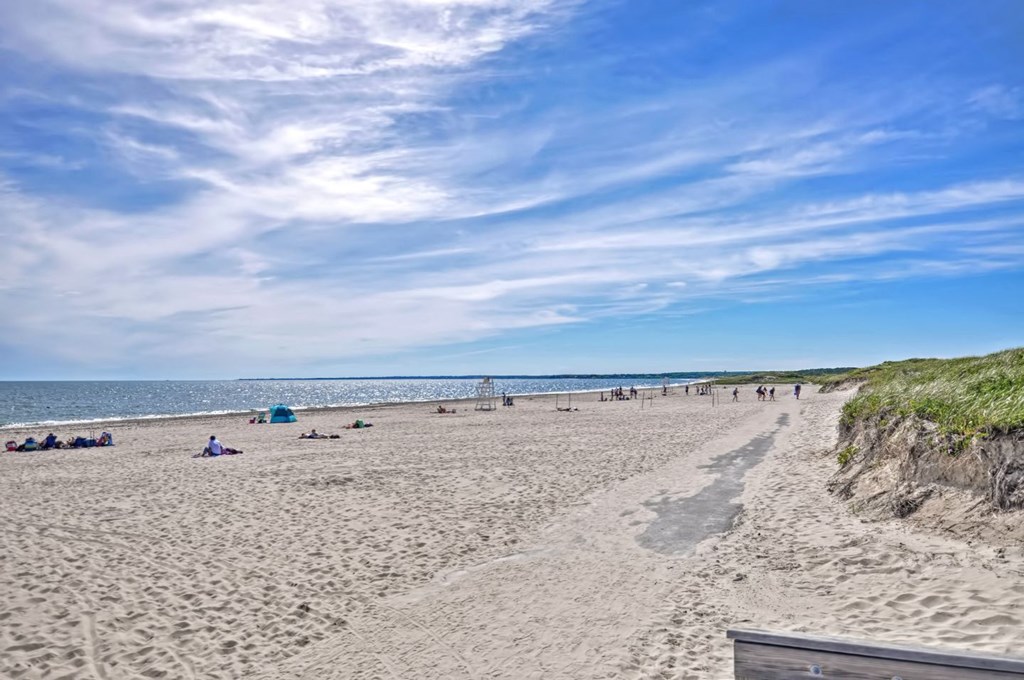 a beach at or near the vacation home