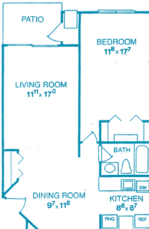 Unit A:1 Bedroom