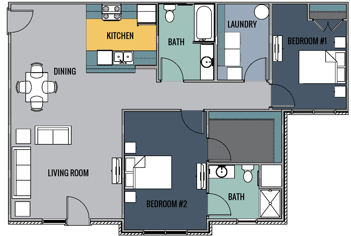 Floor Plans of Attwood Pointe Apartments in Florence, SC