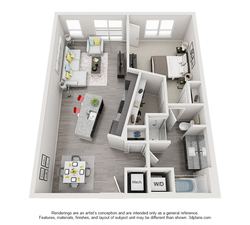 One Bedroom Floor Plan - A8