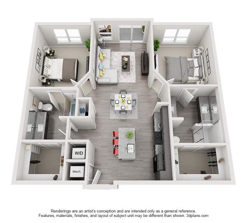 Two Bedroom Floor Plan - B1