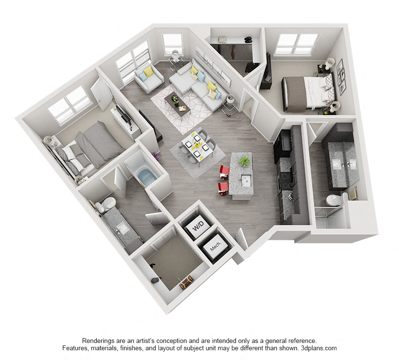 Two Bedroom Floor Plan - B2