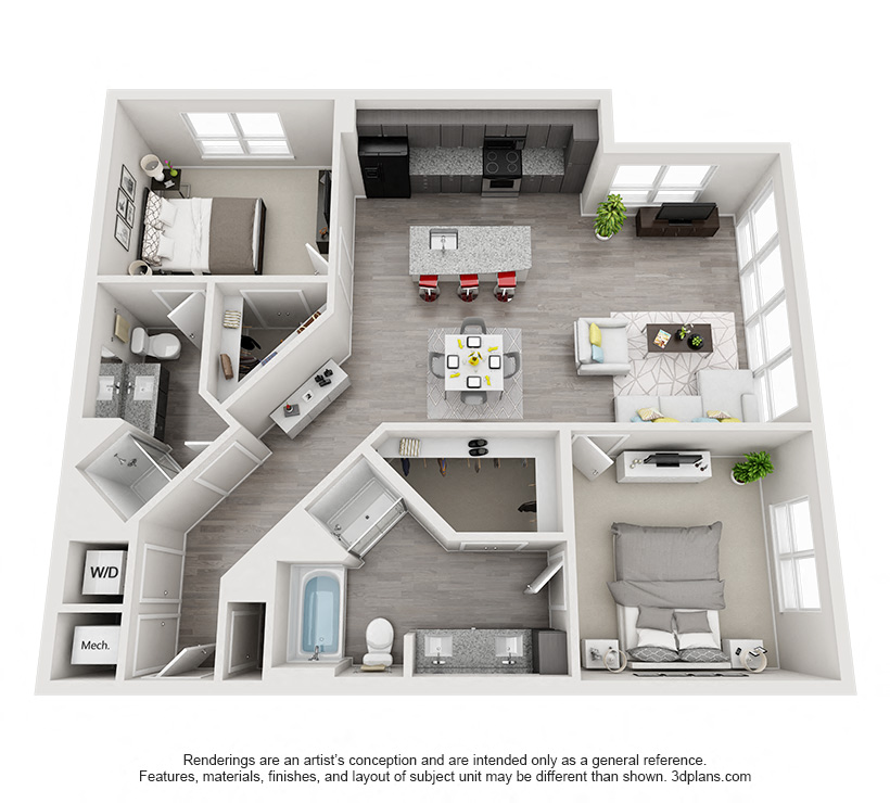 Two Bedroom Floor Plan - B4