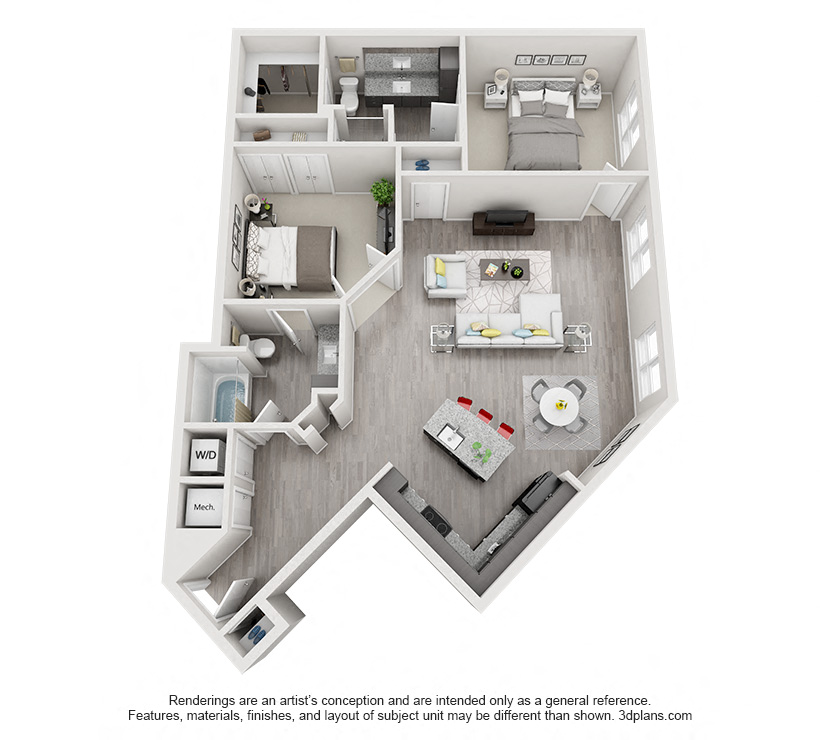 Two Bedroom Floor Plan - B6
