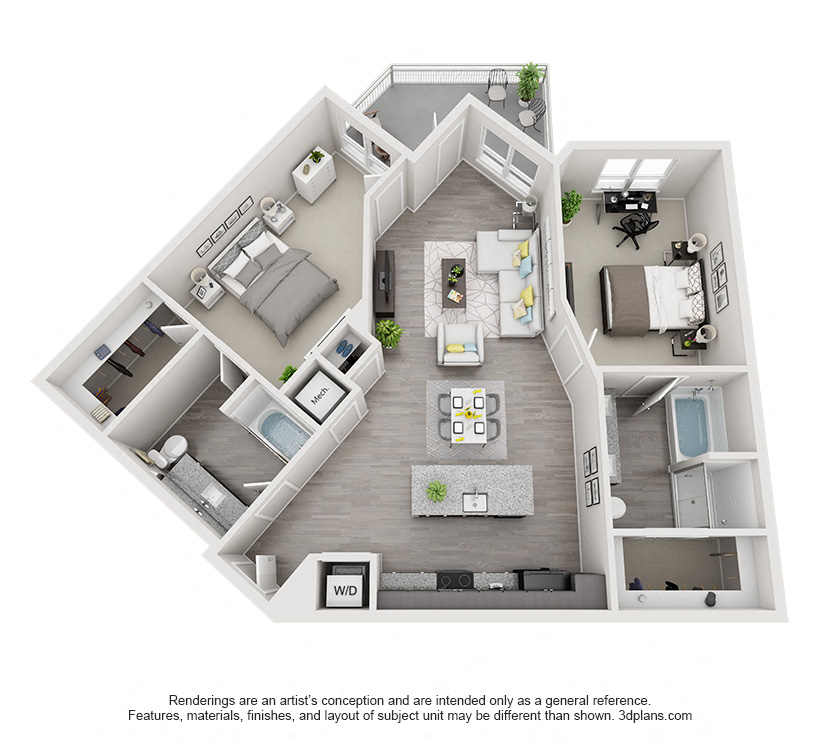 Two Bedroom Floor Plan - B7
