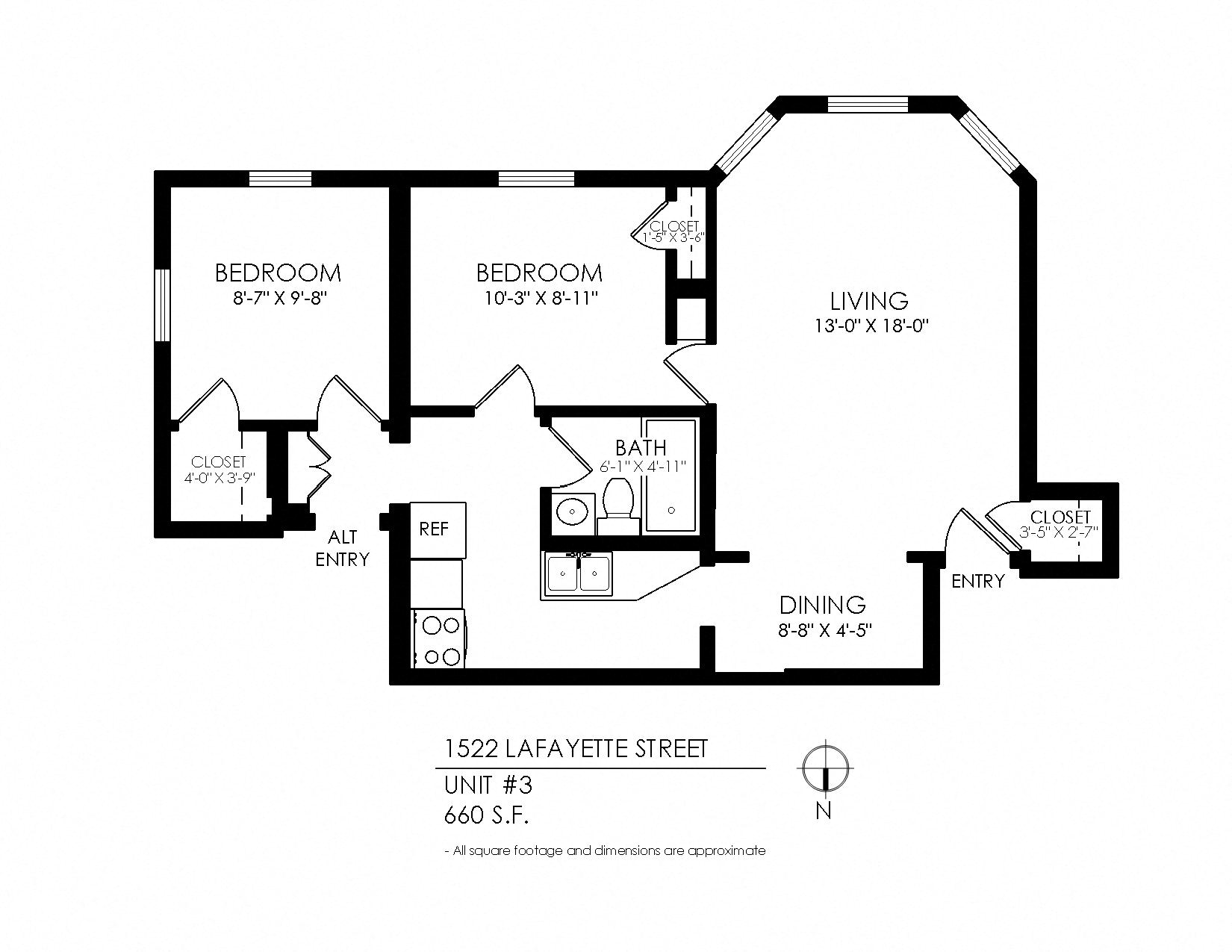 Two Bedroom One Bathroom