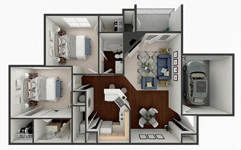2 bedroom apartment floor plan